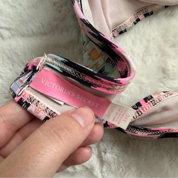 Victoria's Secret | "Warm Ikat Foil" The Wrap Halter & Strappy Cheeky Bikini Set - Picture 14 of 16